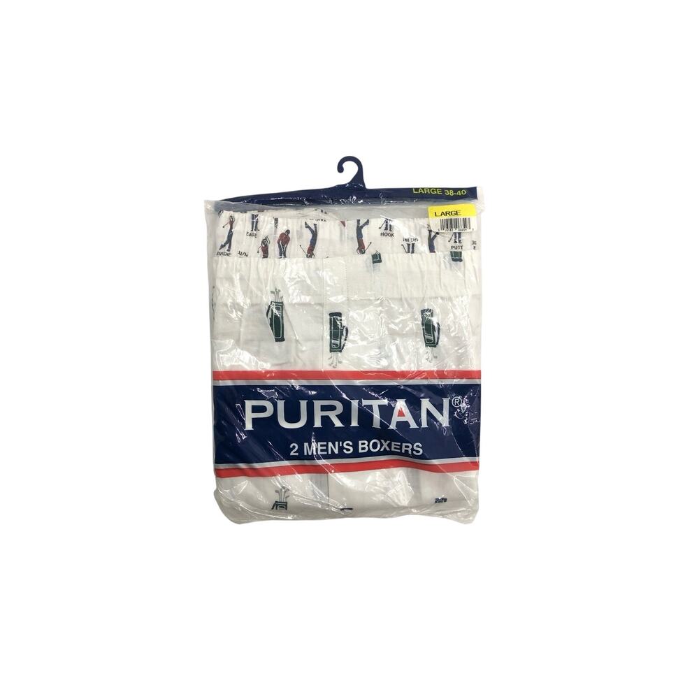 Puritan Men's Boxers Golf Theme Size Large NIP 2 Pair